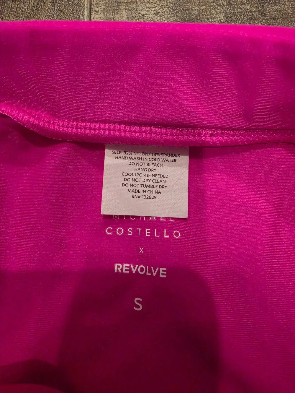 Michael Costello Revolve Dasia High Waisted Bikini Bottoms NWT Hot Pink Small